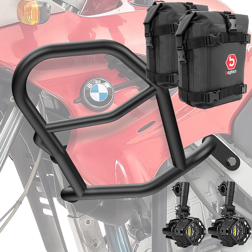 Motoguard Motor-Schutzhülle Sturzbügel + Scheinwerfer + Tasche für BMW F 650 GS 00-07 HG47 schwarz