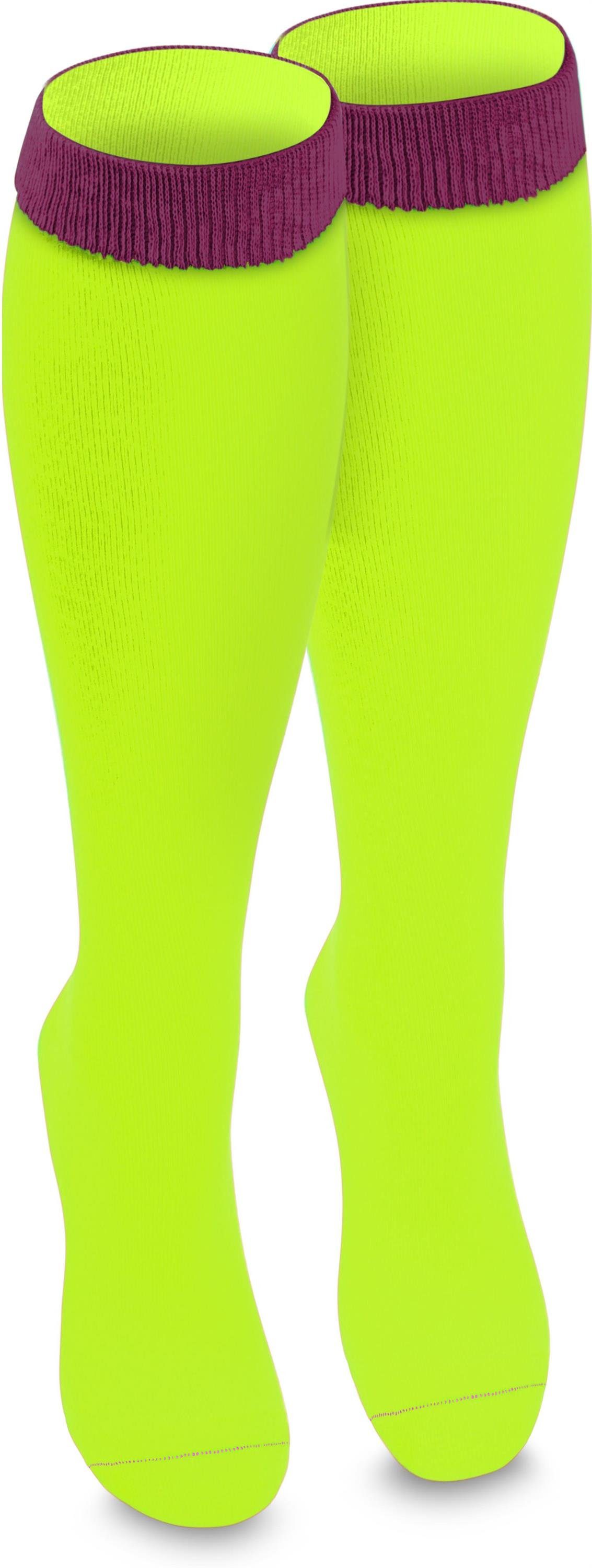 normani Kniestrümpfe 1 Paar Kniestrümpfe Bi-Color (1-Paar, 1 Paar) farbig abgesetzter Bund