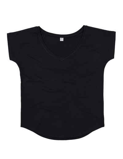 Mantis T-Shirt Damen Loose Fit V-Neck T-Shirt für Frauen (1-tlg) Weiter und tiefer V-Ausschnitt