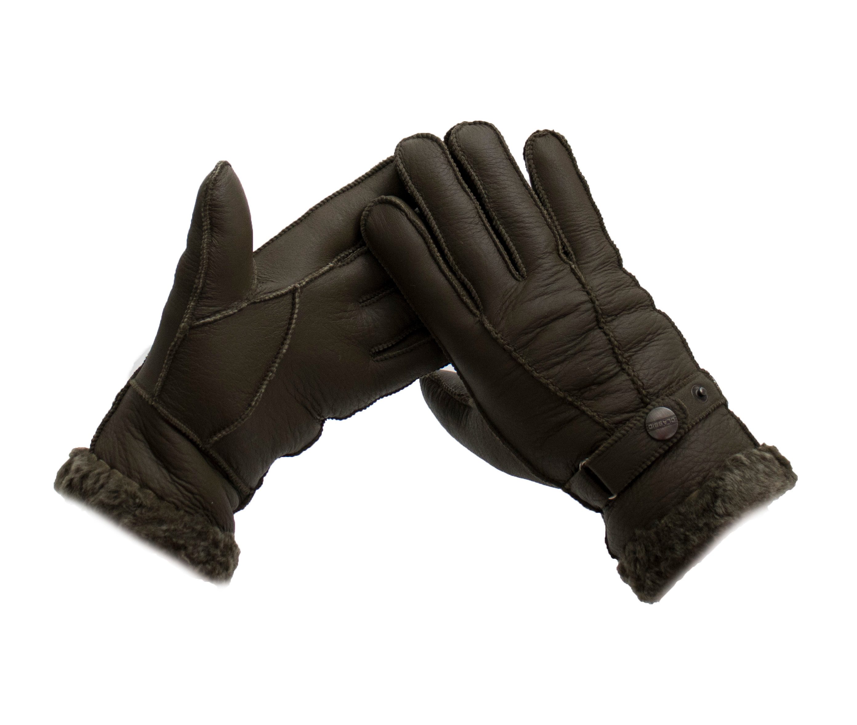 Reissner Lammfelle Lederhandschuhe Finger Перчатки Nappaleder gefüttert echtes Lammfell (2-St)