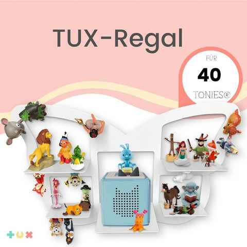 TUX Wandregal Regal passend für Toniebox "Schmetterling", Komplett-Set, Made in Germany