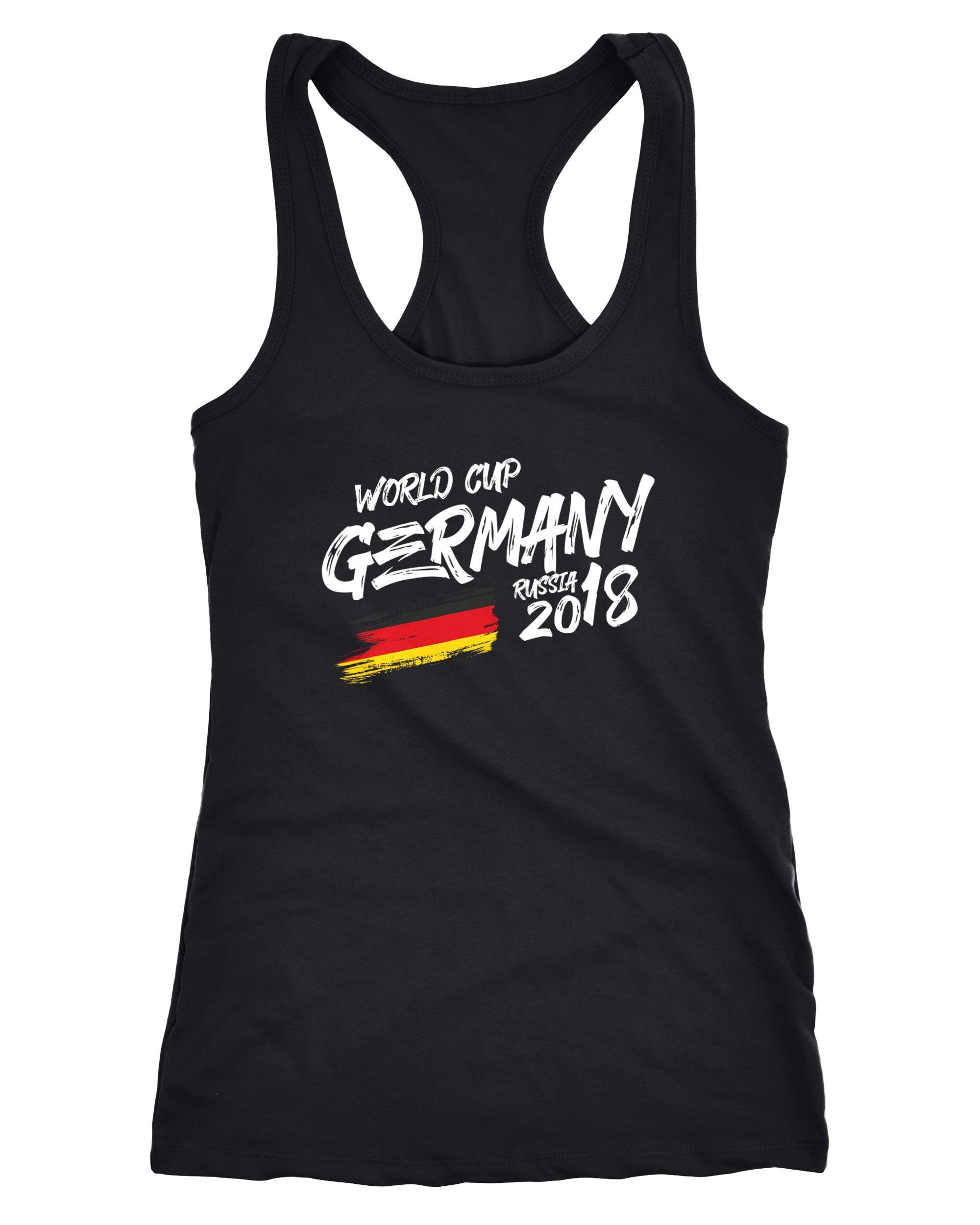MoonWorks Tanktop Damen Deutschland Tanktop WM Fußball Weltmeisterschaft 2018 World Cup Fan-Shirt Germany Moonworks®