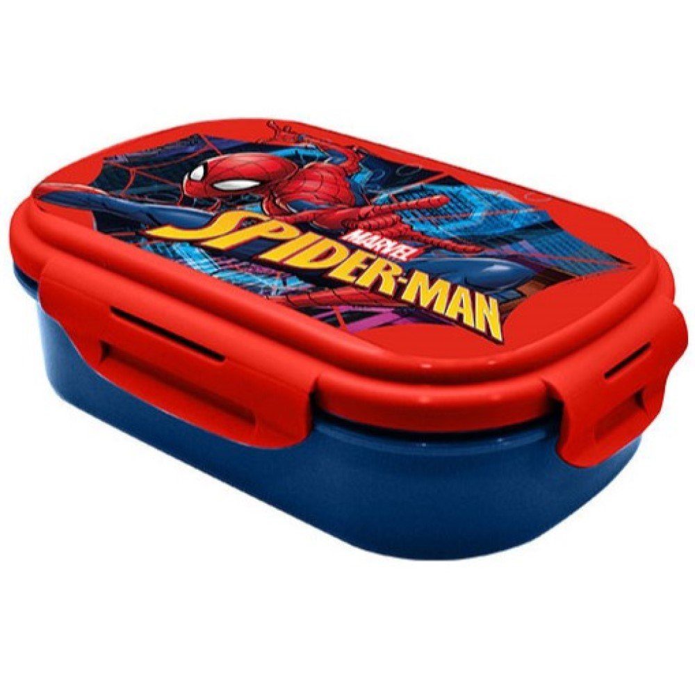 Kids Euroswan Lunchbox Spiderman Brotdose mit zwei Fächer und Glöffel