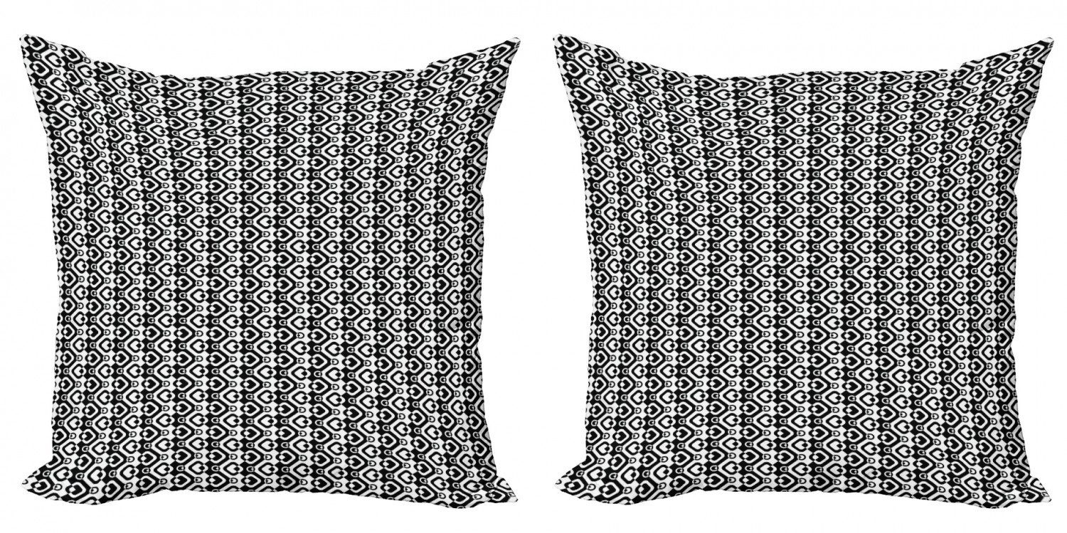 Kissenbezüge Modern Accent Doppelseitiger Digitaldruck, Chevron Stück), (2 Zigzag Geometrisch Abstrakt Abakuhaus