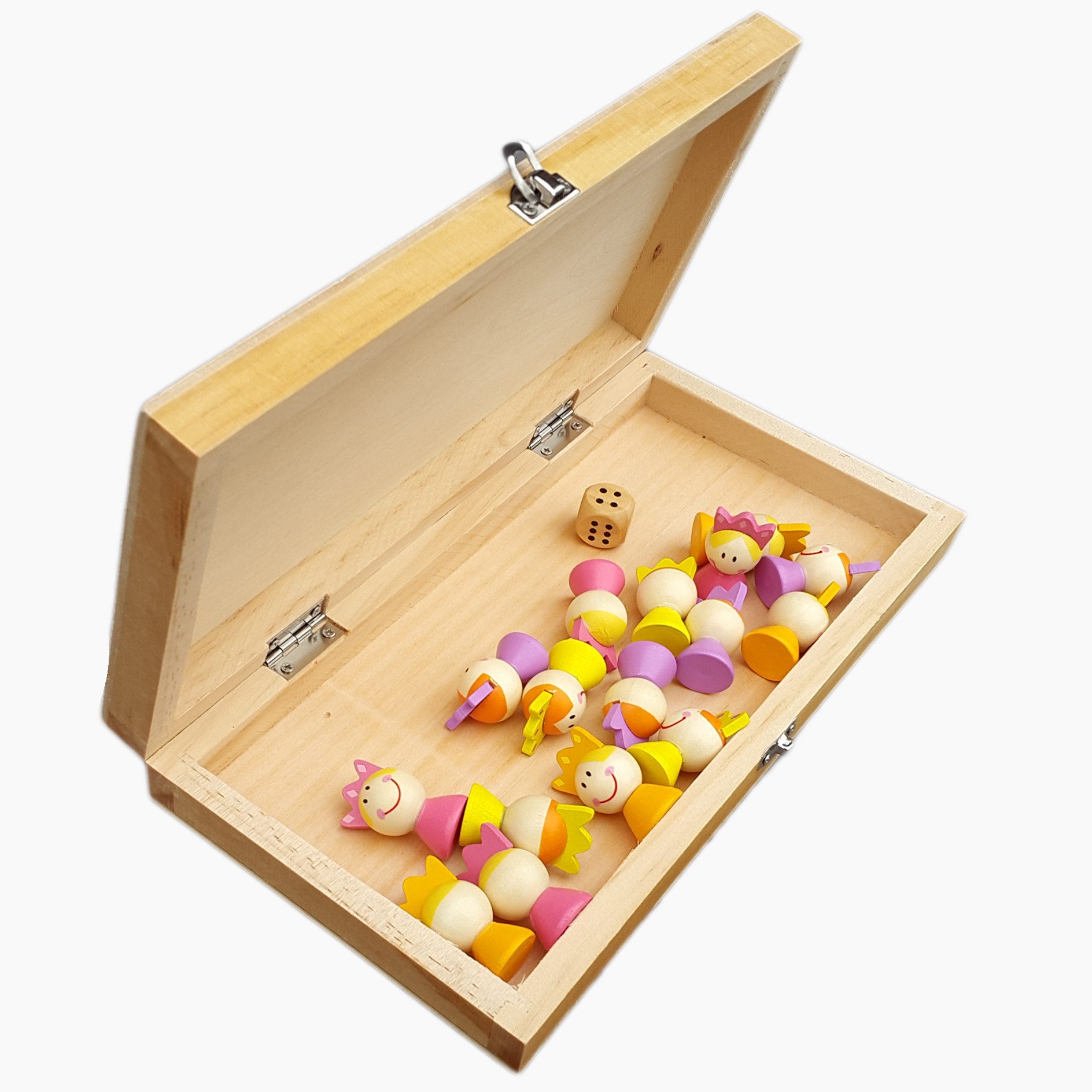 Small Foot Spielesammlung Ludo Prinzessin, Kinderspiel, Die praktische Transportbox ist verschließbar
