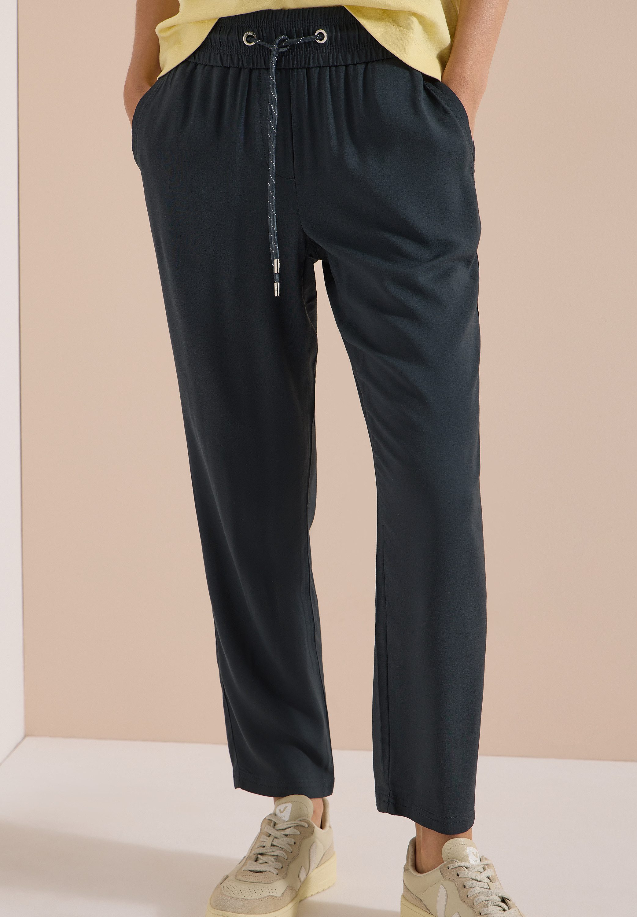 CECIL Jogger Pants Style Chelsea aus Viskose, atmungsaktiv, Loose Fit, schmale Beinform