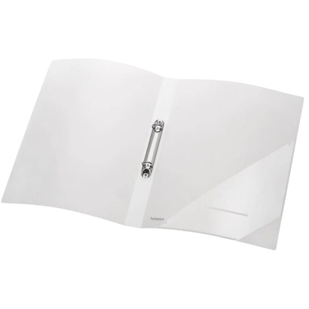 FOLDERSYS Papierkorb Foldersys PP-Ringbuch A4 transluzent 2 farblos Ringe 25mm