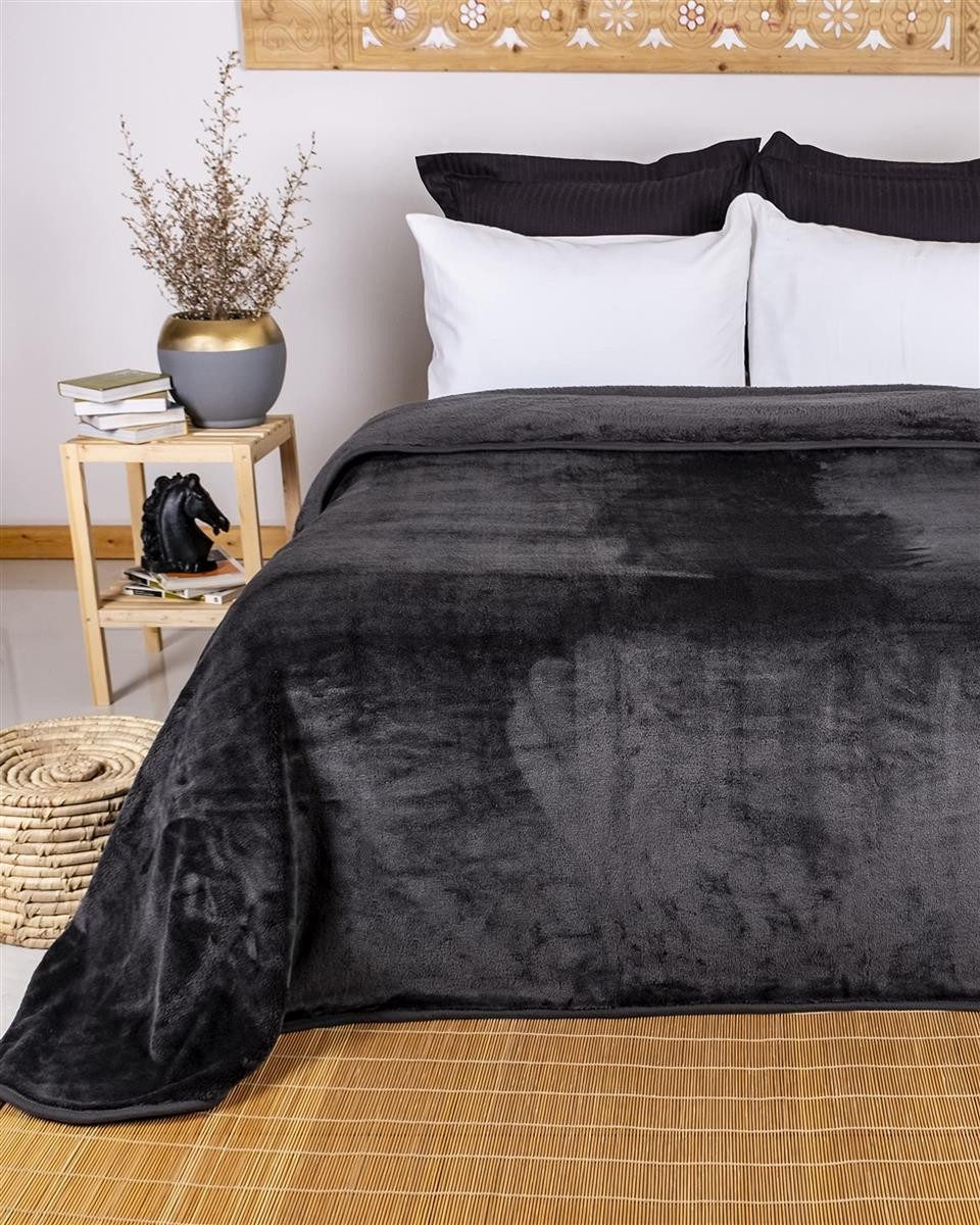 Wohndecke Cashmere-Feeling Kuscheldecke super weich & flauschig – Fleecedecke, Gräfenstayn, dicke & warme Sofadecke, Wohndecke & Tagesdecke - Überwurf Sofa, Couch