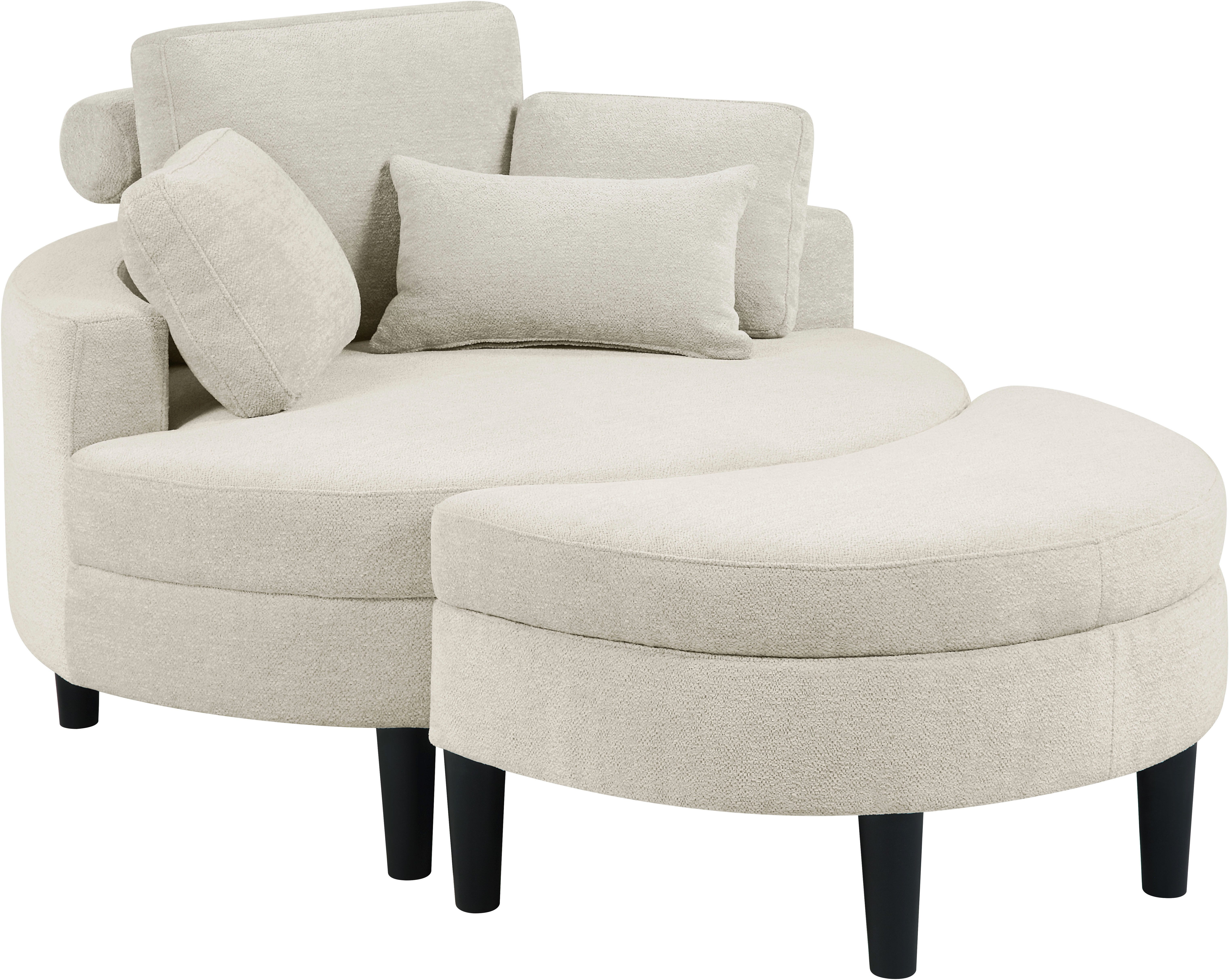 ATLANTIC home collection Loveseat Ravi, B: 114 cm, XXL- Sessel, mit Staurau günstig online kaufen