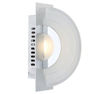Globo LED Wandleuchte, Leuchtmittel inklusive, Warmweiß, LED 5 Watt Beleuchtung Wandleuchte Glas Wandbeleuchtung Aluminium