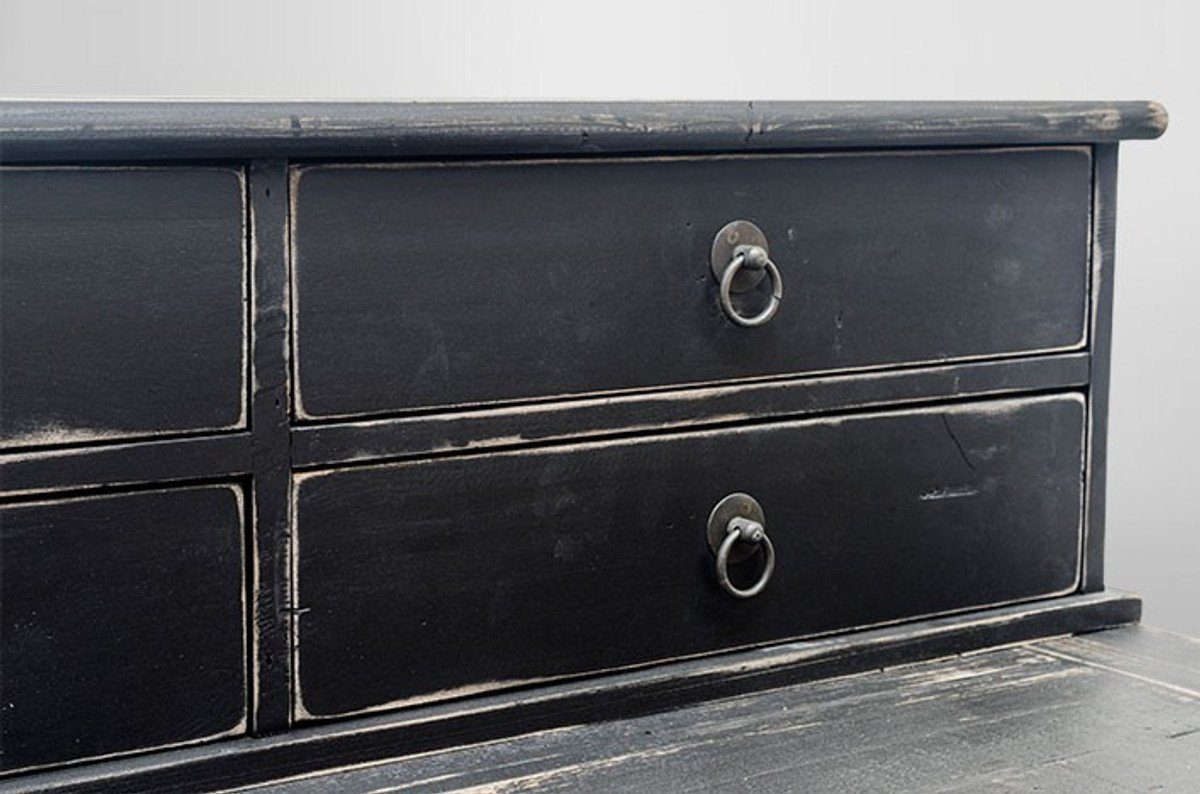 Schreibtisch Barock Wood Massivholz Schreibtisch Massiv Antik - Vintage England Jugendstil - Casa - Stil Sekretär Luxus Padrino Empire