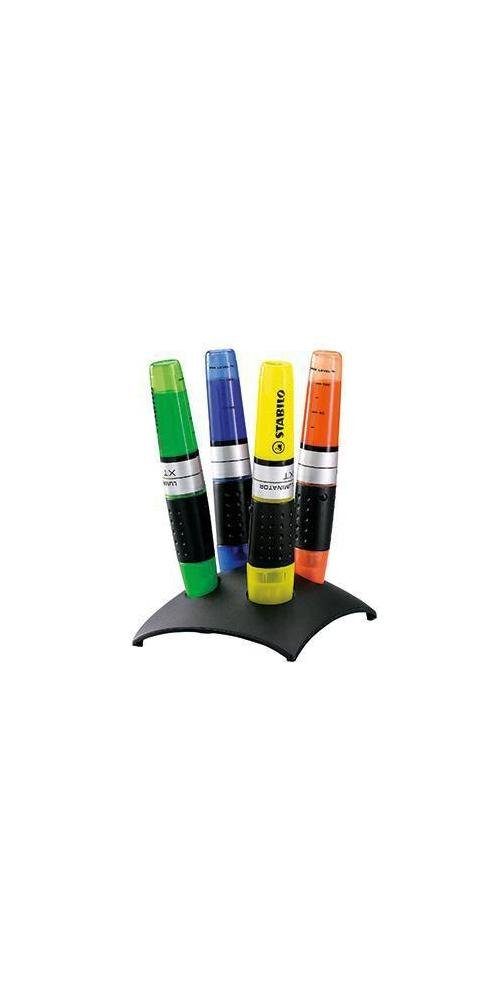 STABILO Textilmarker Textmarker ® LUMINATOR® 2-5mm farbig sortiert Keilspitze 4 St./Pack. | Marker