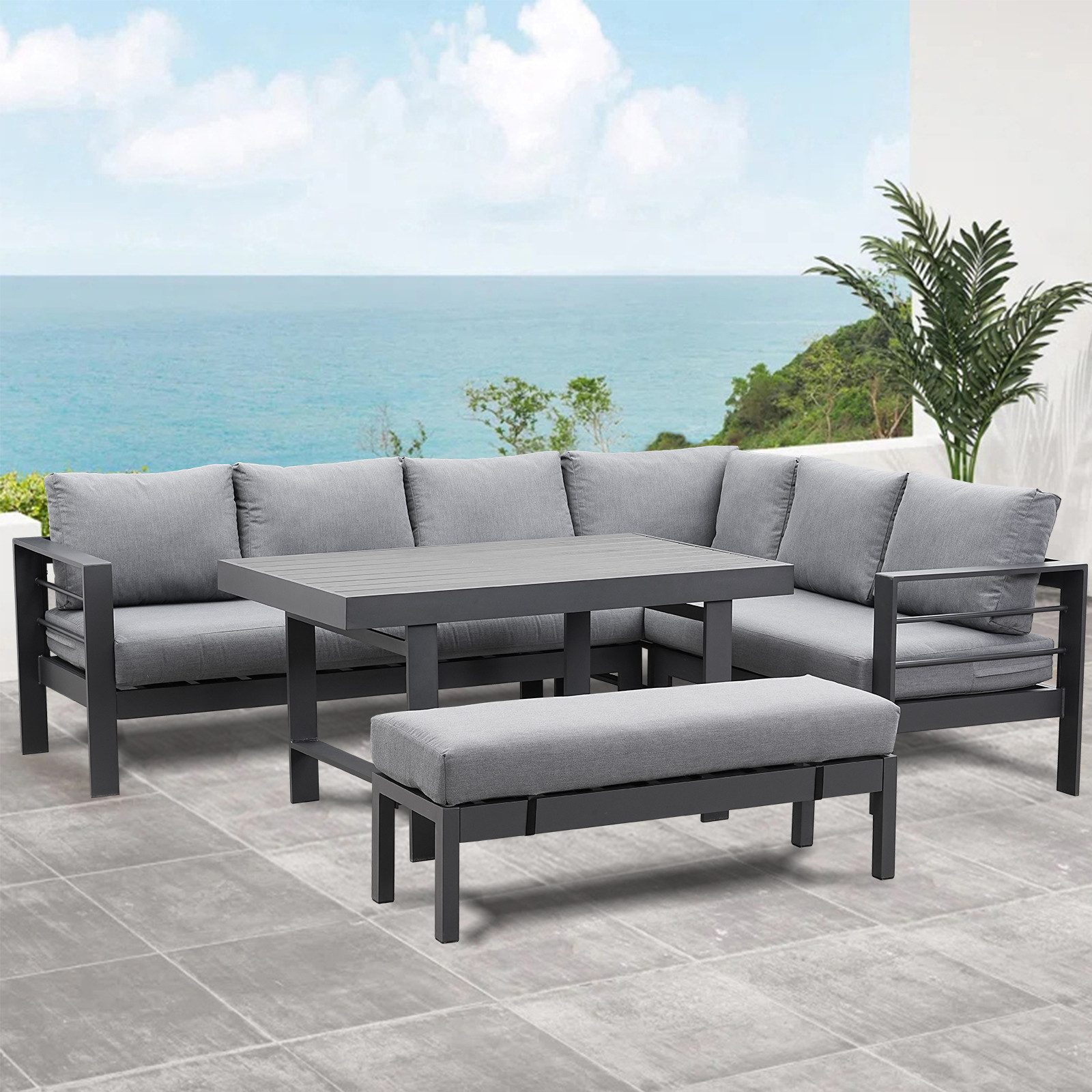 MeXo von GLP HOME GartenEssgruppe Ecklounge in LForm, (Outdoor