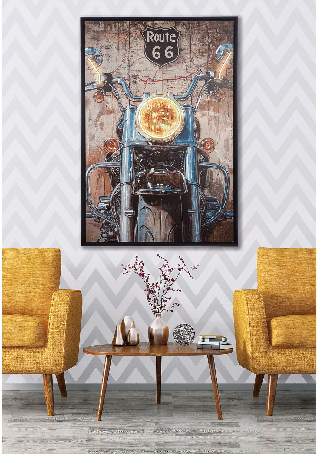 GILDE Leinwandbild Bild rechteckig Motorcycle, Motorräder (1 St)