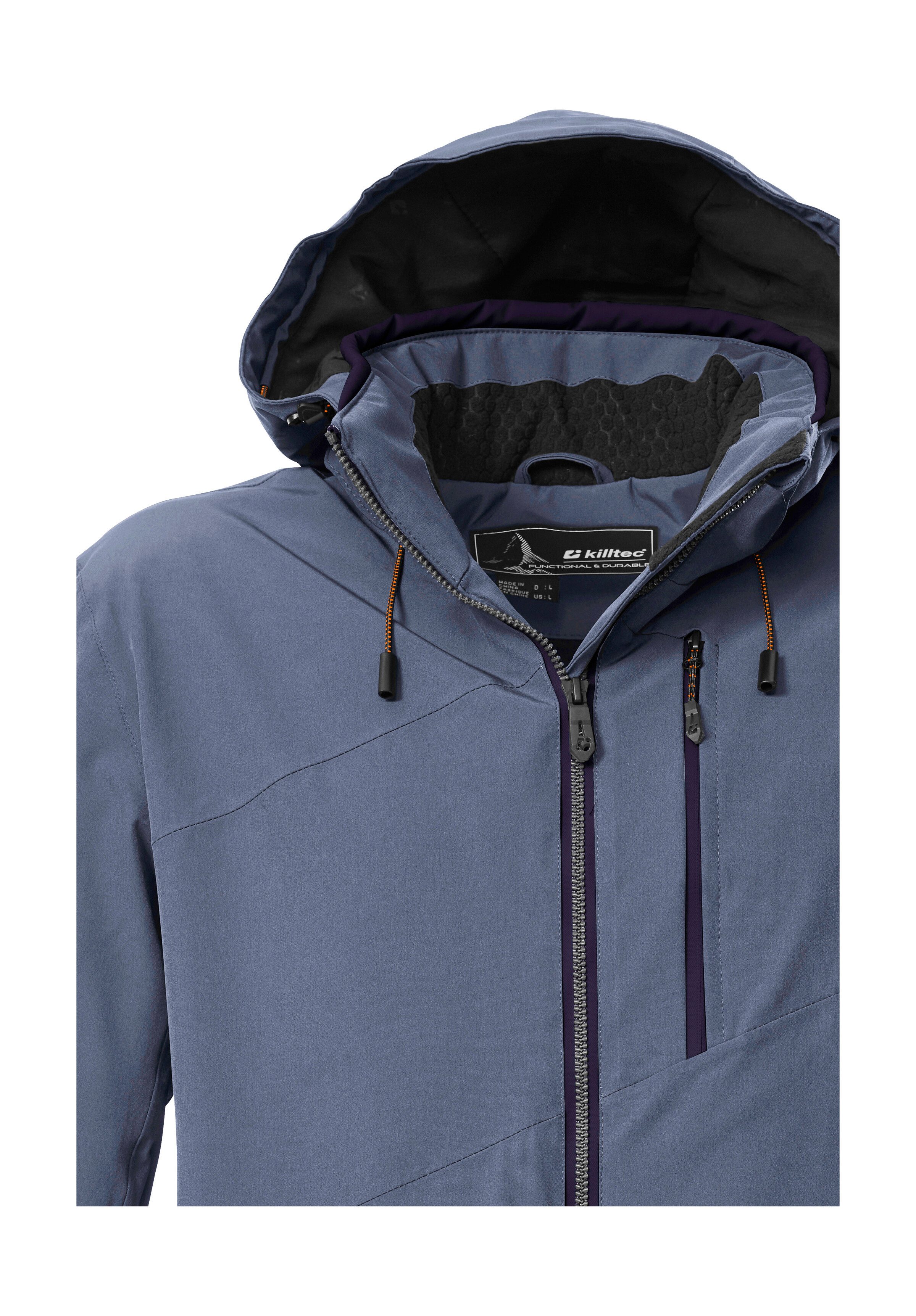 Killtec Skijacke KSW 24 MN SKI JCKT Atmungsaktive, wasser- u. winddichte Funktionsjacke, abnehmbare Kapuze