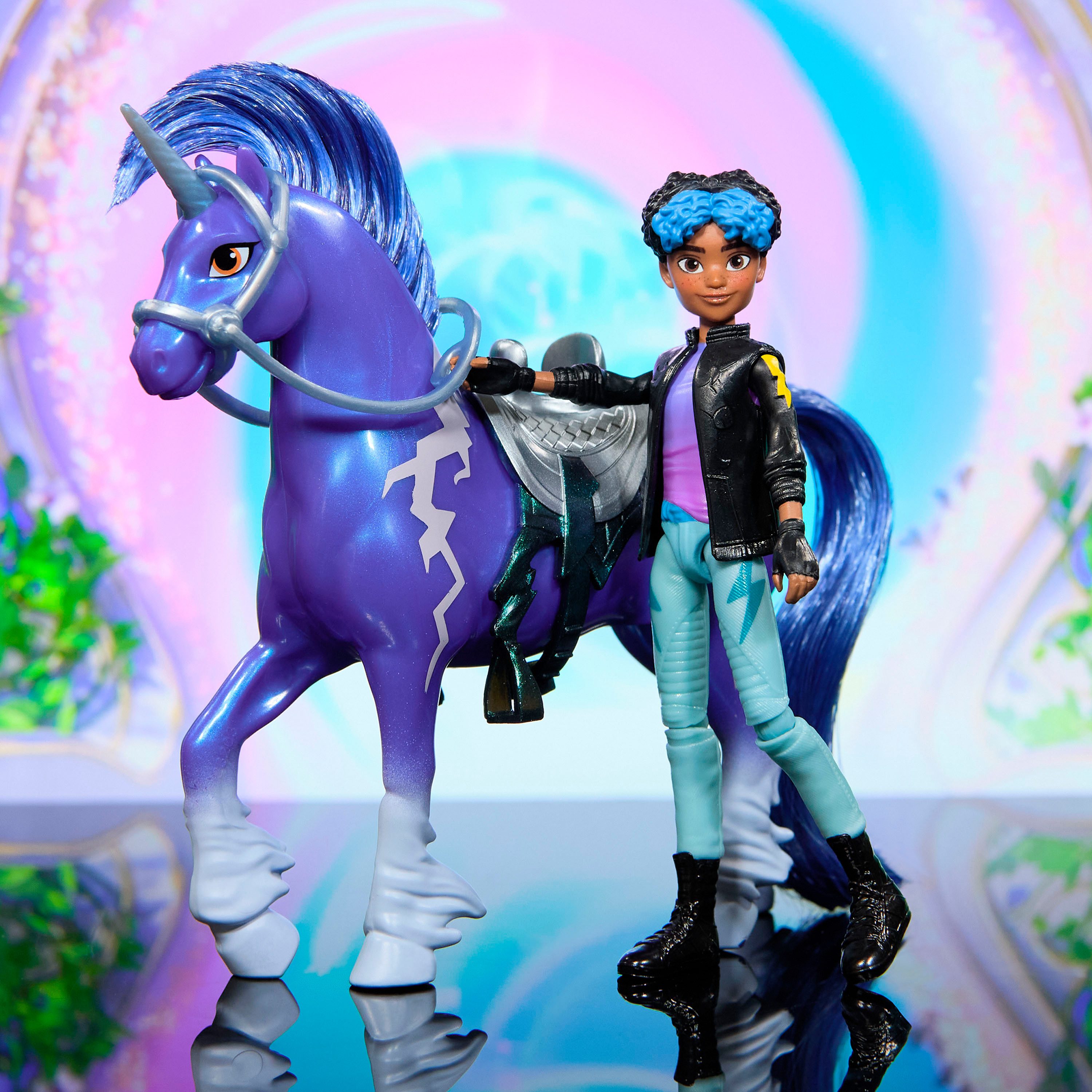 Spin Master Anziehpuppe Unicorn Academy - Rory & Einhorn Storm, mit echter Mähne