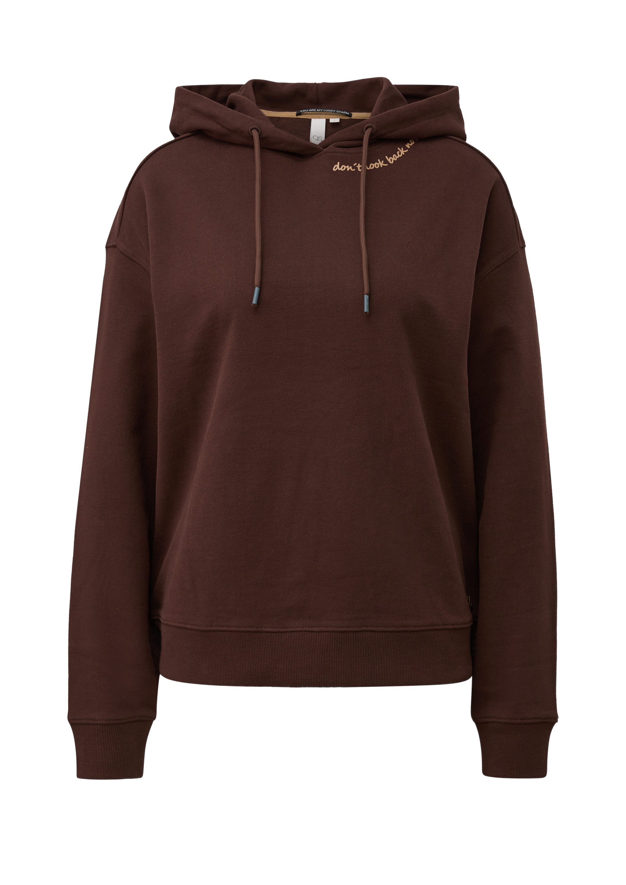 QS Sweatshirt Sweatshirt Weicher Hoodie mit Backprint – Bild 2 von 5