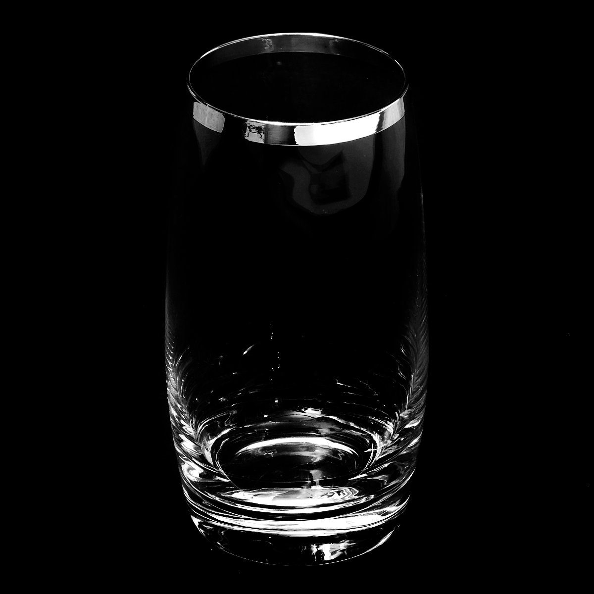 mit Saftglas Kristallglas Glas Rand Feinsilber Brillibrum Saft Trinkgläser & Wasser mit Edle Echtsilber für veredelt