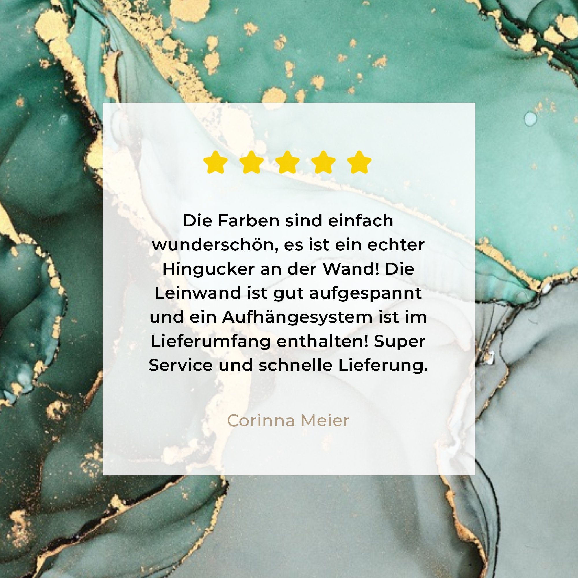 OneMillionCanvasses® Leinwandbild Gold - Marmor - Grün - Luxus - Marmoroptik - Grau, Fotodruck (1 St), Wandbild, Deko Schlafzimmer Wohnzimmer Flur 20x20 cm – Bild 5 von 5