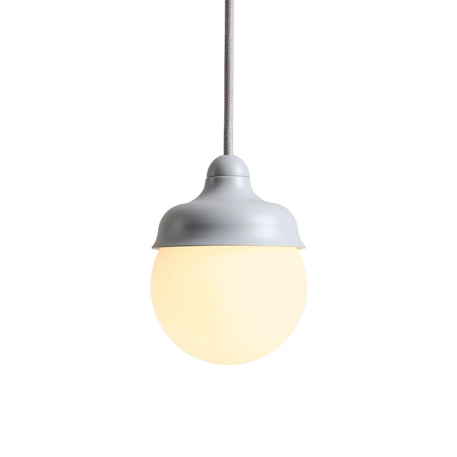 Licht-Erlebnisse Pendelleuchte NAREN, Metall Glas G9 rund D: 11 cm H: max. 220 cm Blaugrau Weiß Modern