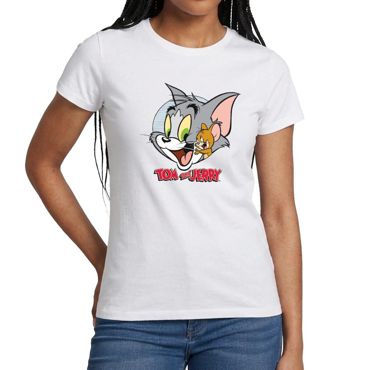 T-Shirt Tom Und Jerry Verschmust Frauen T-Shirt