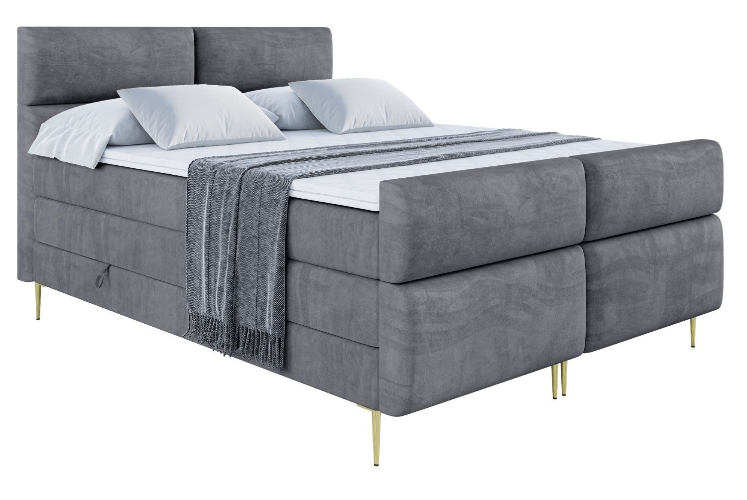 ALTDECOR Boxspringbett BOXI3-F-Z KING (Multipocket-Matratze H4, günstig online kaufen