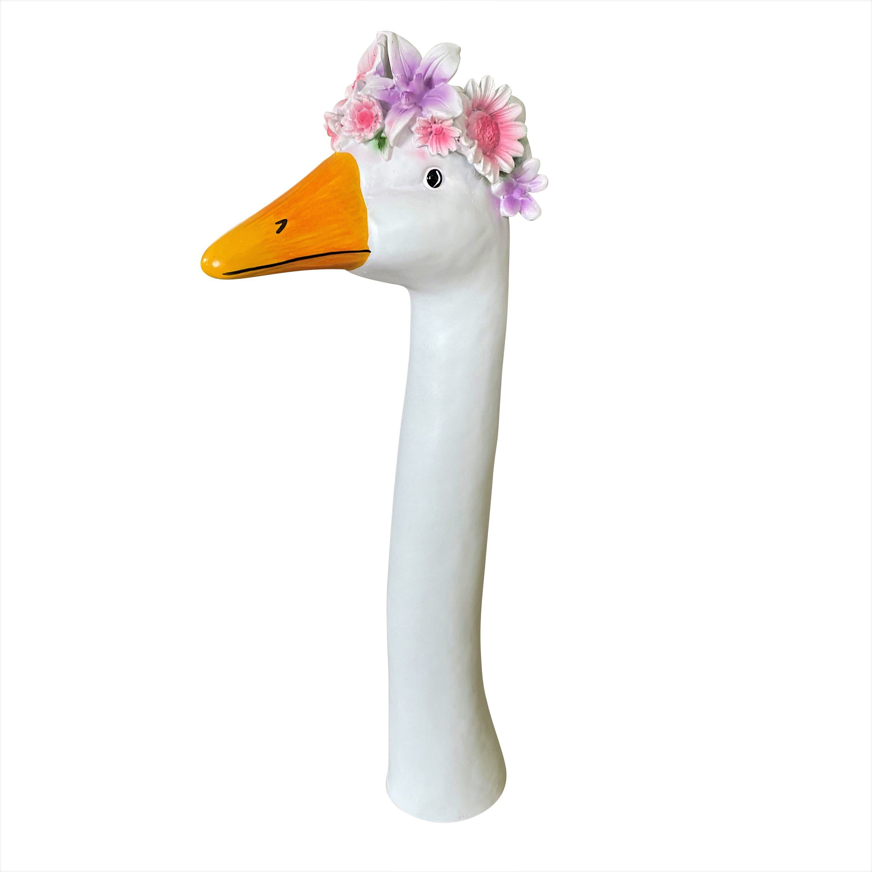 Online-Fuchs Gartenfigur Gänsehals Gartenstecker Gans - lustige Deko Garten günstig online kaufen