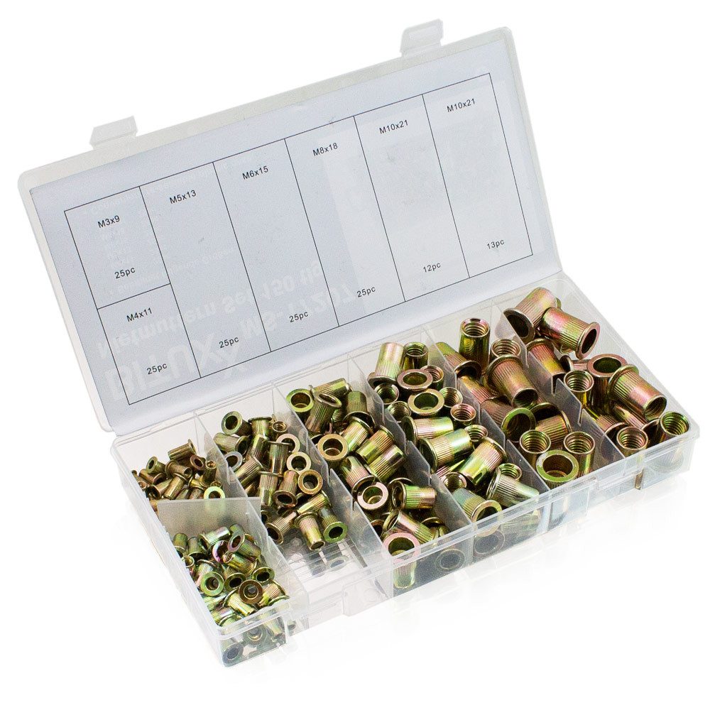 Bituxx Niete Nietmuttern Set 150 tlg, (Set, 150 St., MS-17207)