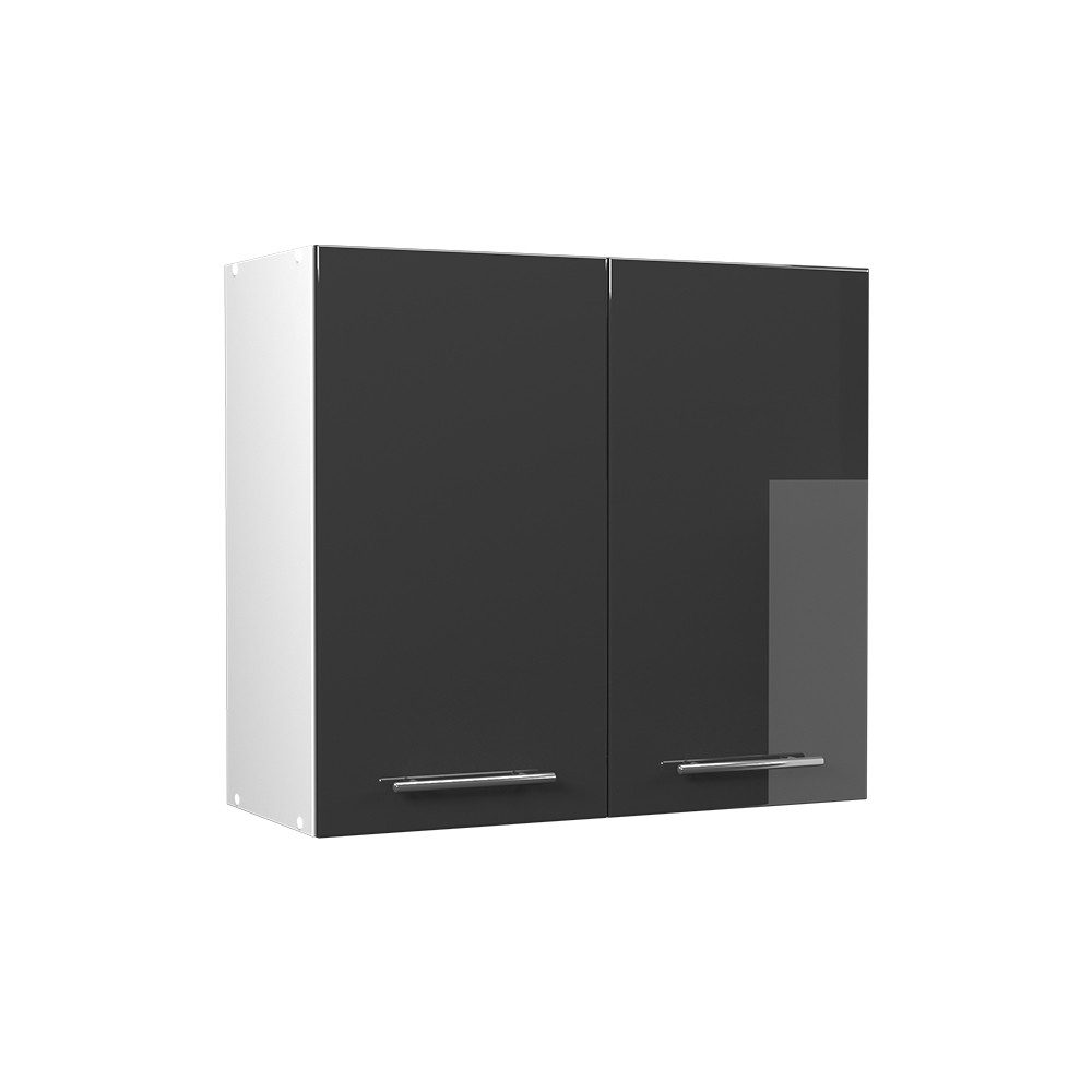 Vicco Hängeschrank Fame-Line, Anthrazit Hochglanz/Weiß, 80 cm