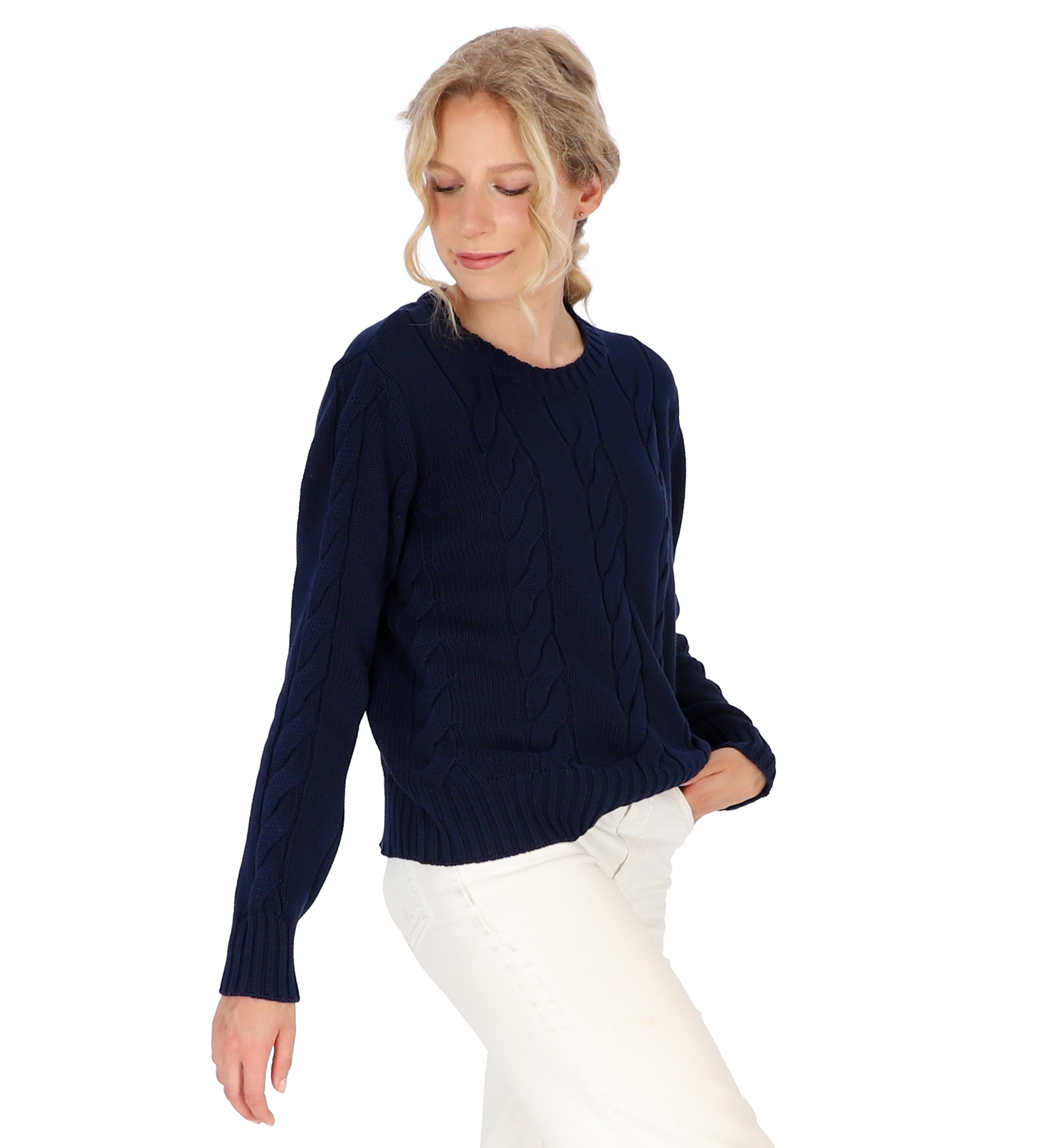 Strickpullover Zopf