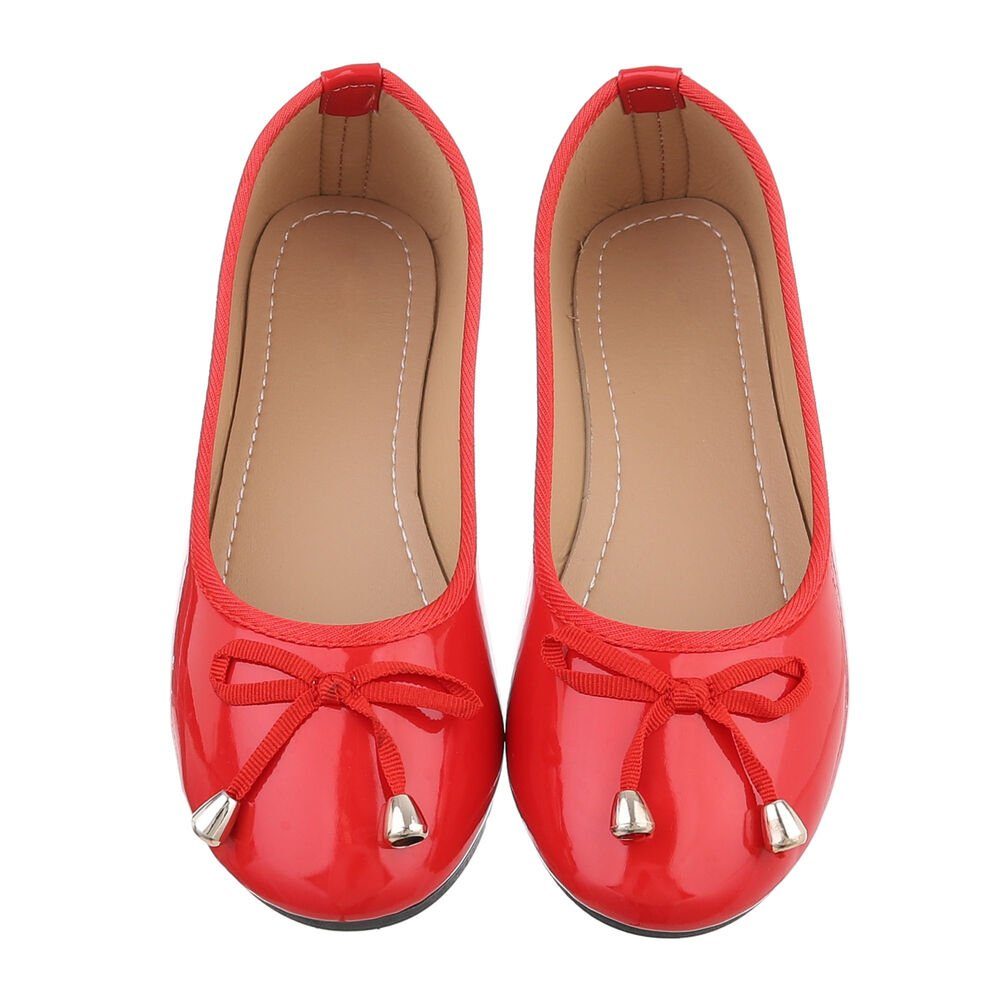 Ital-Design Damen Freizeit Ballerina (85894084) Blockabsatz Klassische Ballerinas in Rot