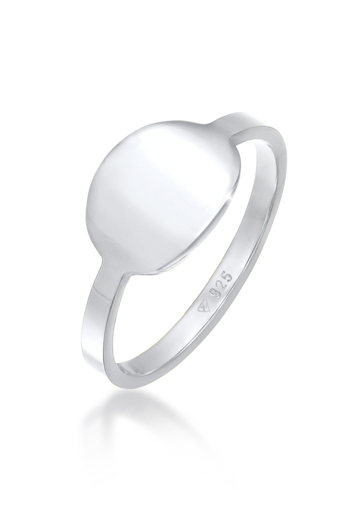 Elli Siegelring Siegelring Basic Trend Oval 925 Silber