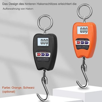 Tidyard Kofferwaage Elektronische Gepäckwaage, LCD-Display, Tragkraft 200,00 kg, Hakenwaage