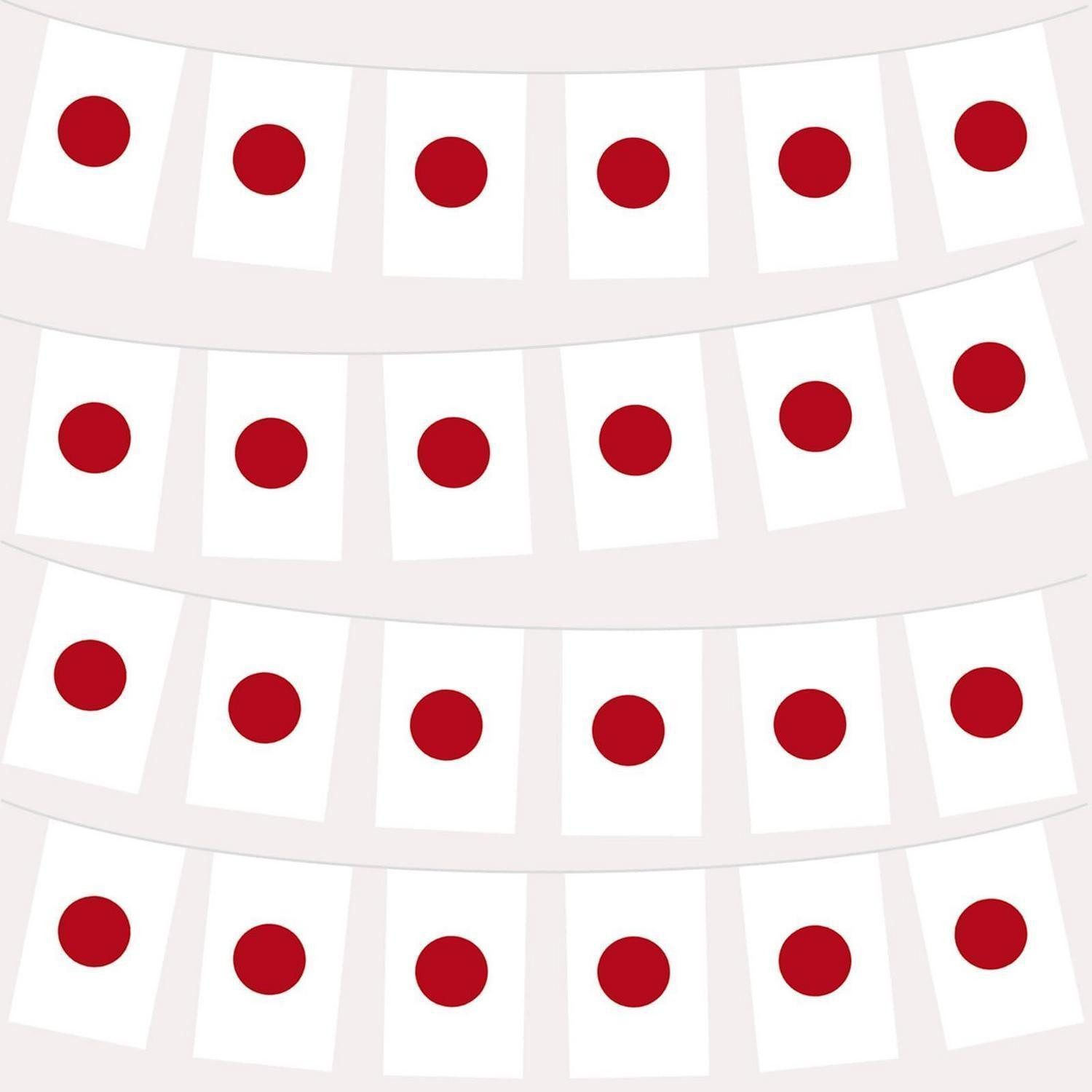 LuxusKollektion Flagge Flaggenkette Japan 10m 30 Flaggen WM 2026 (1-St)