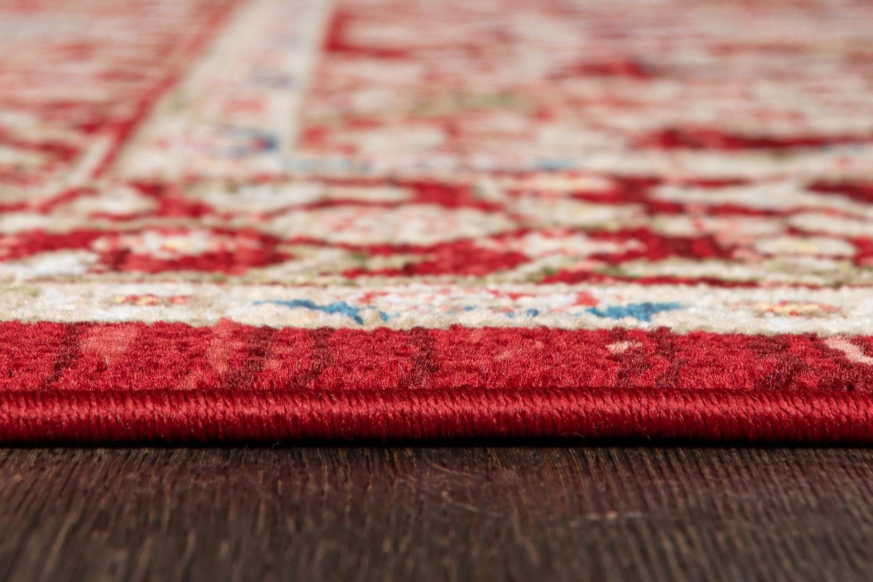 Orientteppich Oriente Wohnzimmerteppich Geeignet Teppich x Orient Fußbodenheizung, - für 305 200 Pflegeleicht, Teppich Traditioneller cm, Rot, Mazovia
