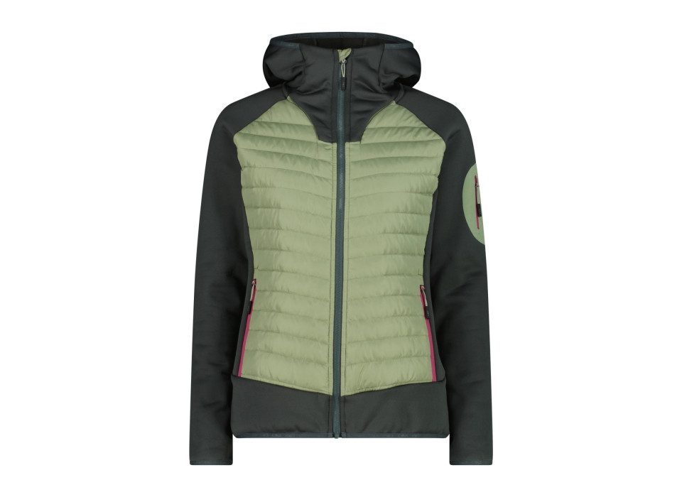 CMP Sweater WOMAN JACKET HYBRID FIX HOOD