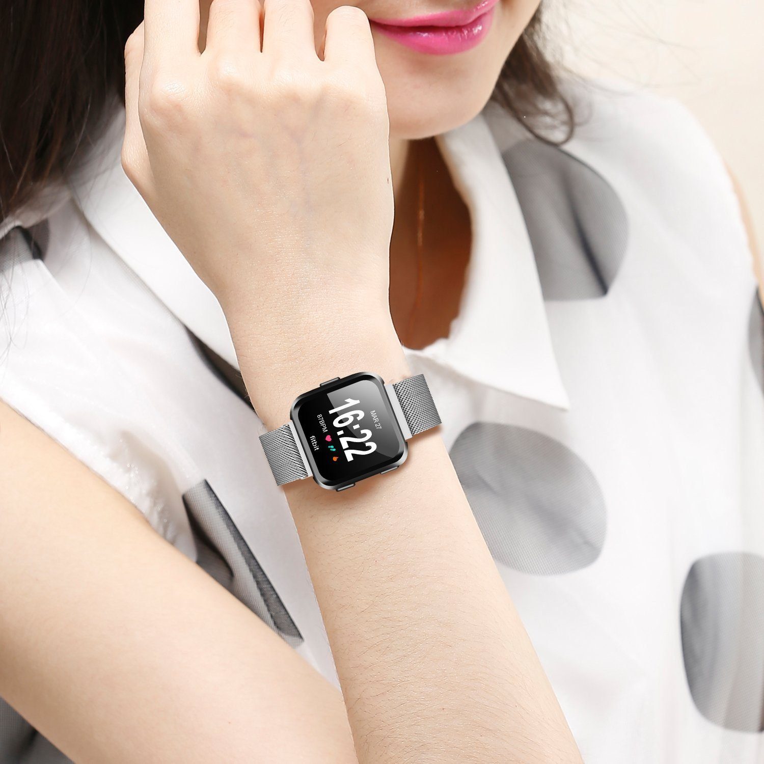 Versa 2 / Diida Fitbit Versa Smartwatch-Armband, Uhrenarmbänder, für /Lite/ /Silber/Roségold SE Smartwatch-Armband