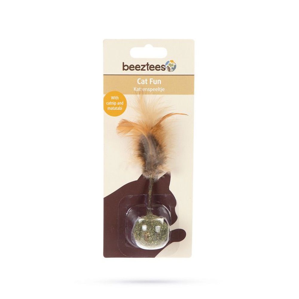 Beeztees Tierkuscheltier Beeztees Catnip Ball mit Matatabi und Federn
