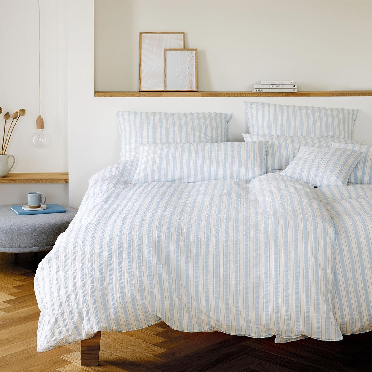 Elegante Bettwäsche, Seersucker, 2 teilig günstig online kaufen