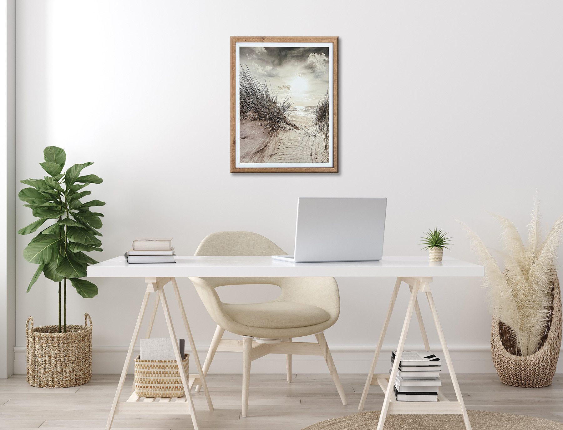 Bönninghoff Bild mit Rahmen Wandbild gerahmt STRAND DÜNE 40x50 cm – Küsten Wanddeko maritim, Landschaft, Meer, Meer Bilder, Natur, Strand, Strandbilder (1 St),  – Bild 2 von 5