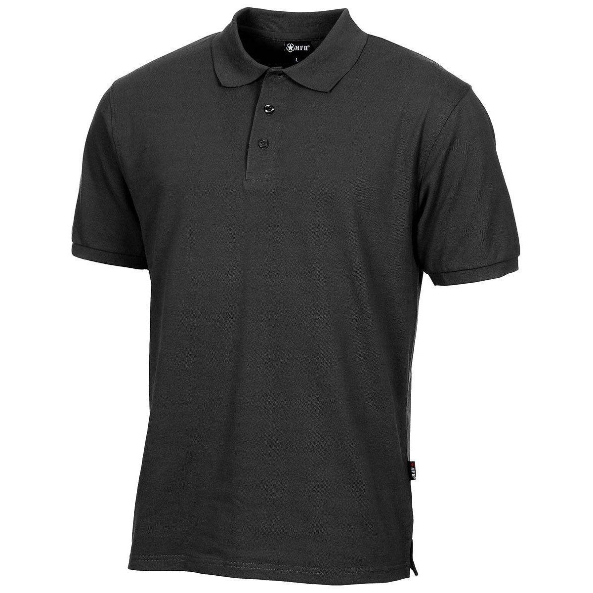 MFH Poloshirt MFH Poloshirt, mit Knopfleiste, schwarz