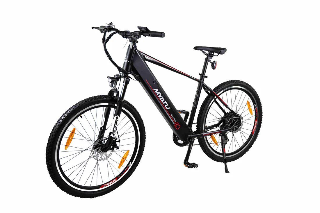 abnehmbare E-Mountainbike Gang 7 28 Batterie, Elektrofahrrad mit Shimano, 468Wh Zoll Kettenschaltung Myatu E-Bike