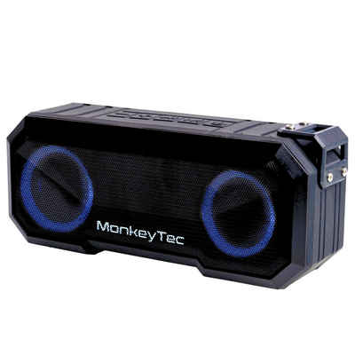 MonkeyTEC Bluetooth-Lautsprecher 360°-Sound USB-C AUX IPX7 Wasserdicht Powerbank Bluetooth-Lautsprecher (Wasserdicht, Powerbankfunktion, Bluetooth Lautsprecher, starker Akku)
