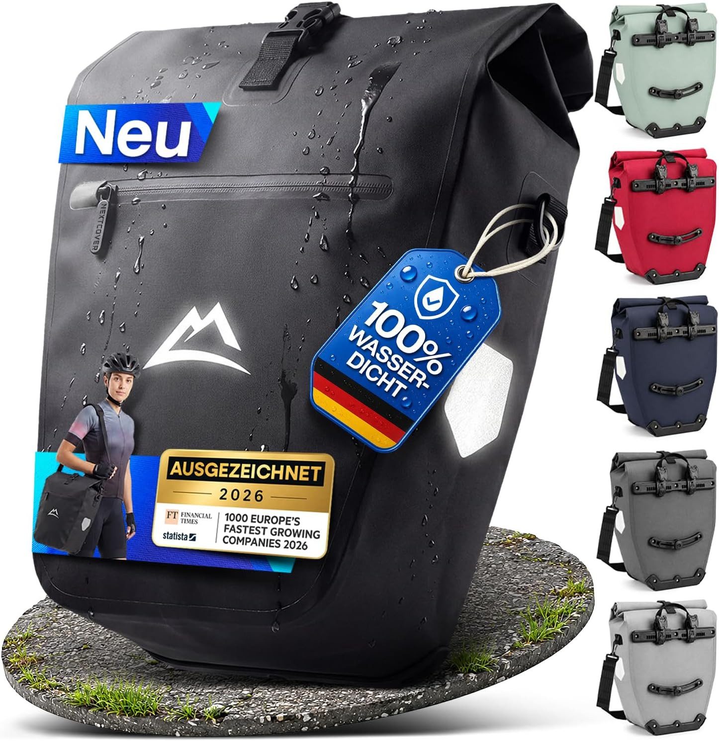 Nextcover Fahrradtasche Nextcover® Fahrradtasche für Gepäckträger