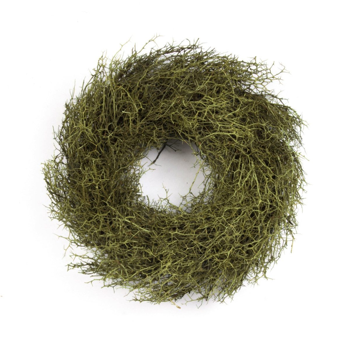 finehomegarden Dekokranz Iron Busch Kranz 35 cm in Moosgrün Dekorativer Naturkranz Türkranz, Wand & Tischkranz – Rustikale Herbstdeko aus Naturmaterial