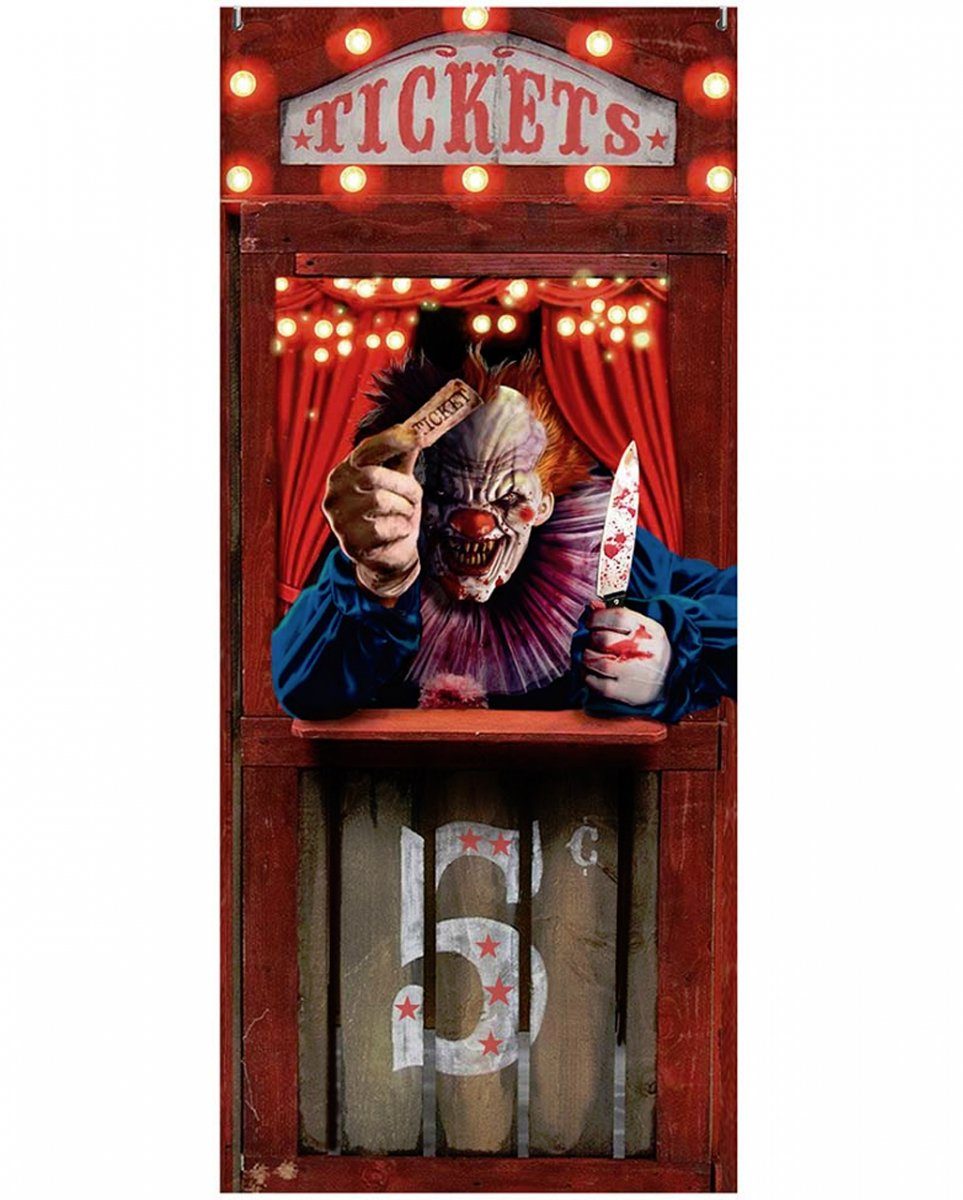 Hängedekoration Horrorclown Circus Halloween Tür Dekoration Ticket