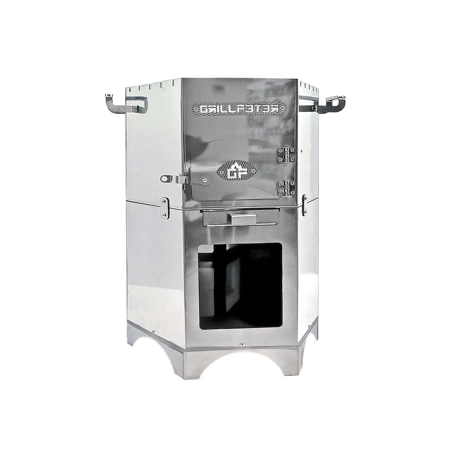Grillpeter Holzkohlegrill Feuerofen Batyr Edelstahl 2mm multifunktionaler Ofen für Kasan