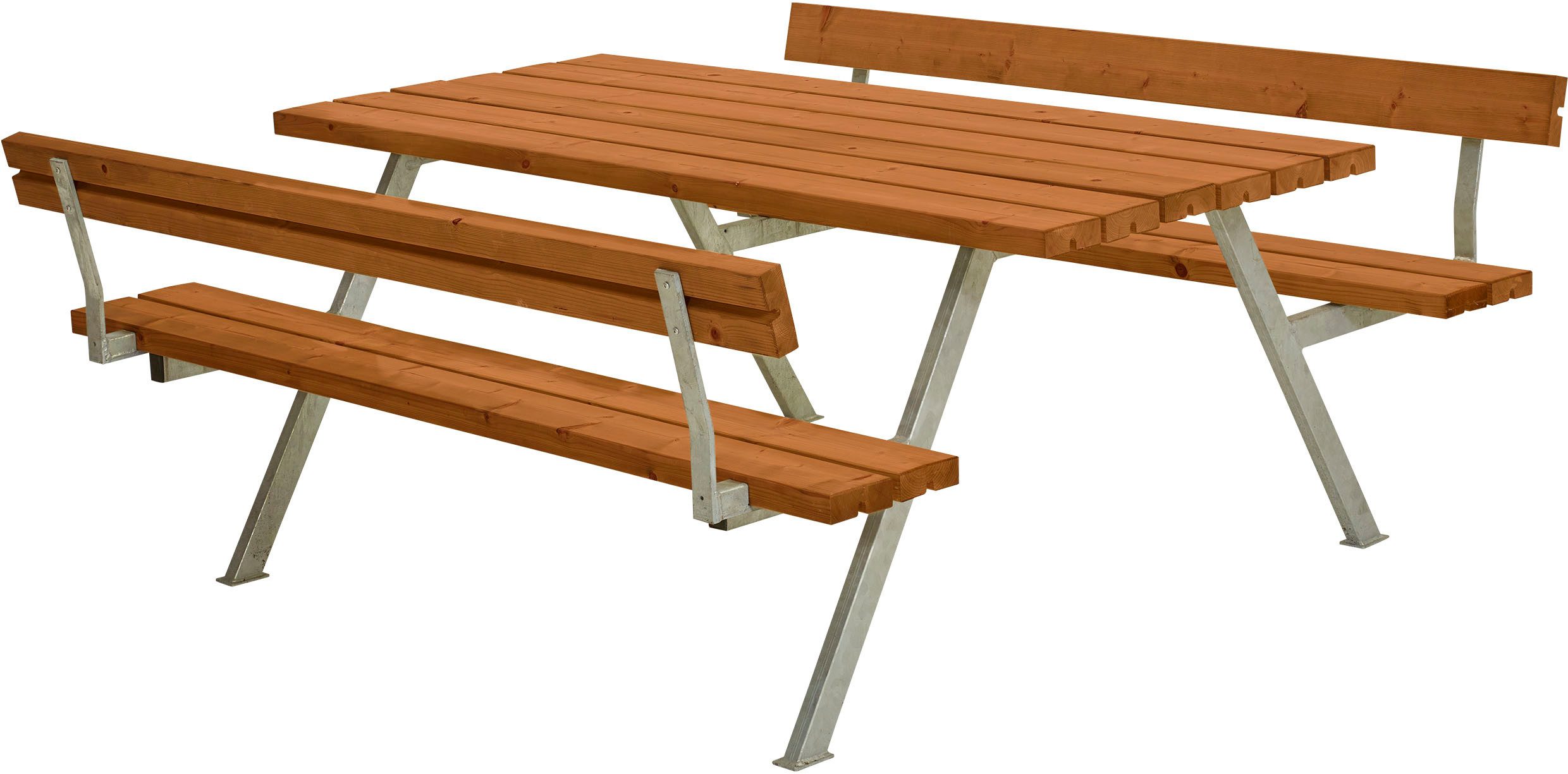 PLUS Garten-Essgruppe Alpha Kombimöbel mit 2 Rückenlehnen, (1-tlg), 177x185x76/45 cm
