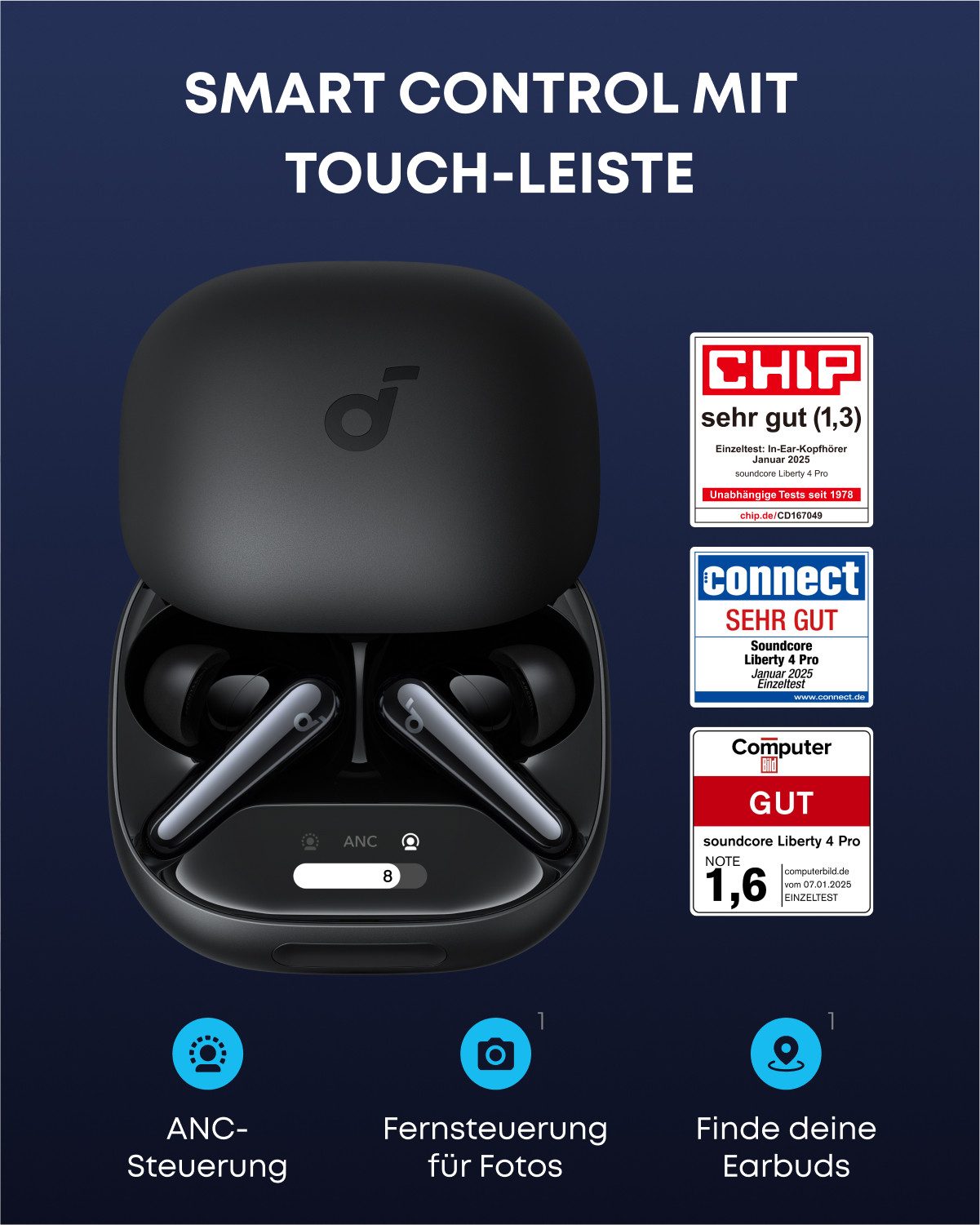 SoundCore Liberty 4 Pro Bluetooth-Kopfhörer
