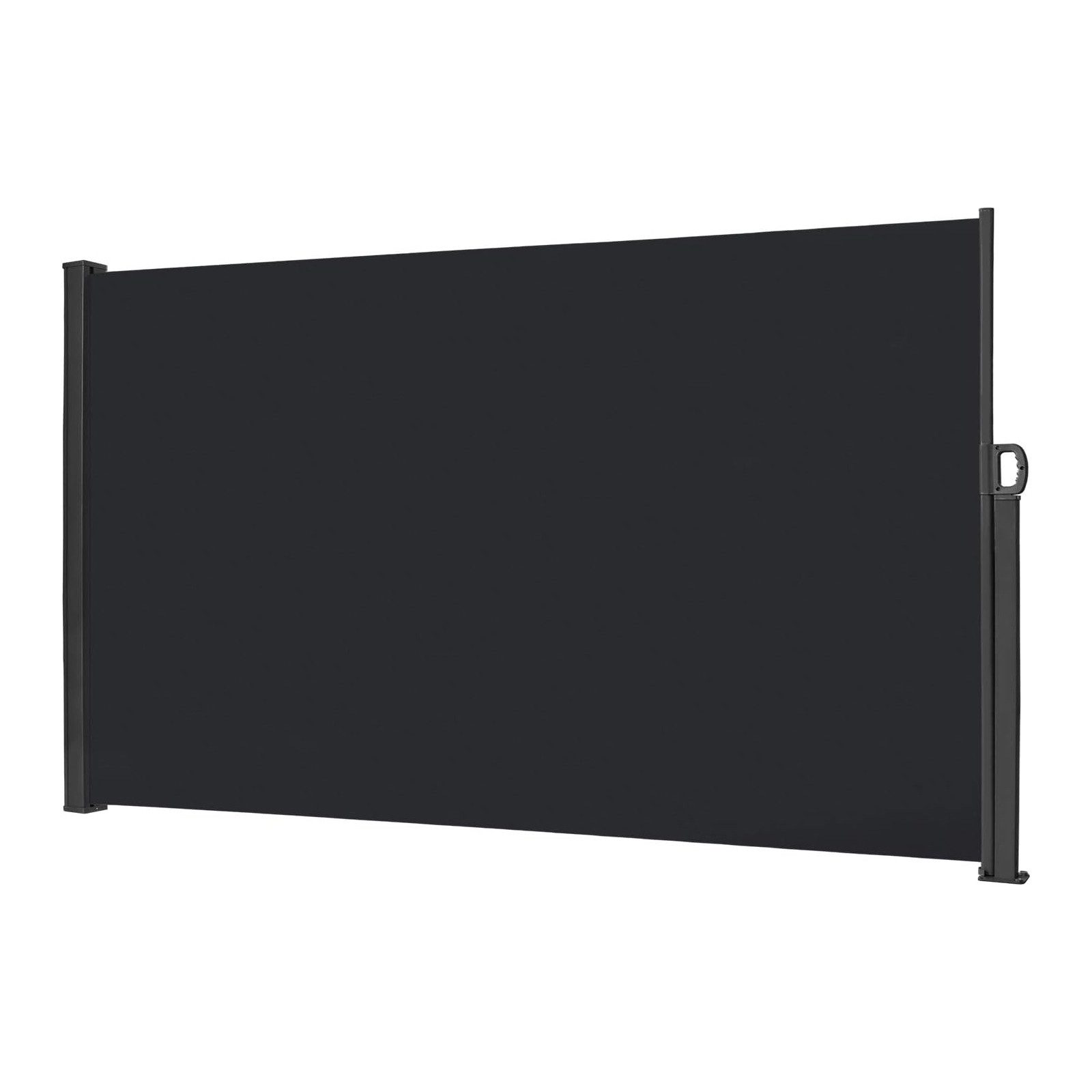 FIVMEN Markise Seitenmarkise Alu Ausziehbar Blickdicht Sonnenschutz mit Wandhalterung Sichtschutz Markise für Balkon, Terrasse, Garten